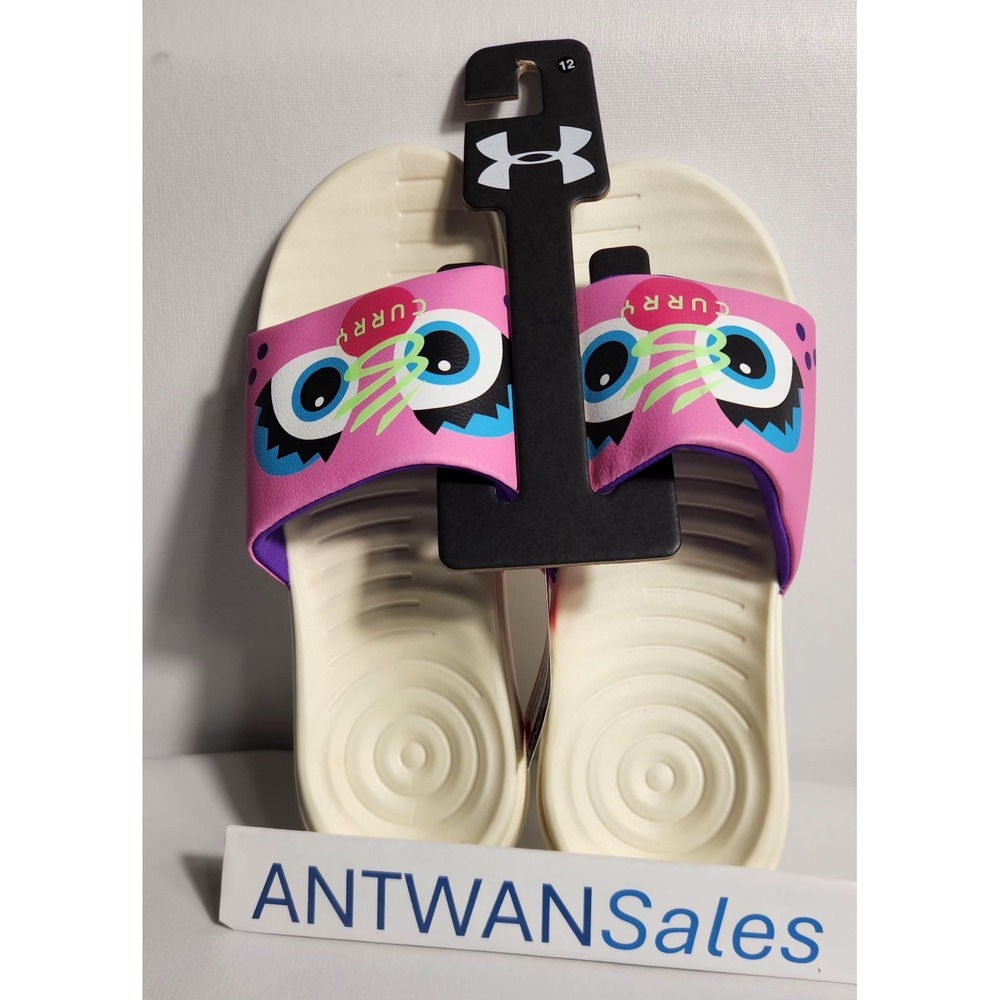 Under Armour Curry x Abby Cadabby size 12 Unreleased Promo Ansa Slide Sail/Pink